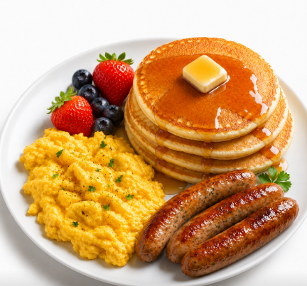 แพนเค้กซิกเนเจอร์ (Classic Pancake & Sausage Breakfast Combo) - Image 2